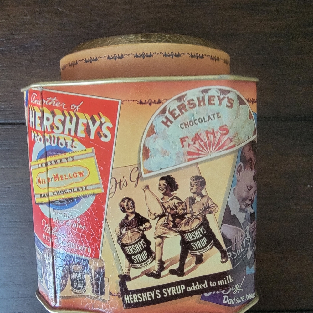 Vintage hersheys chocolate canister 1995